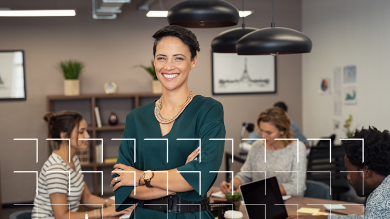 Marketing team leader representing strategies that improve brand visibility in AI search engines